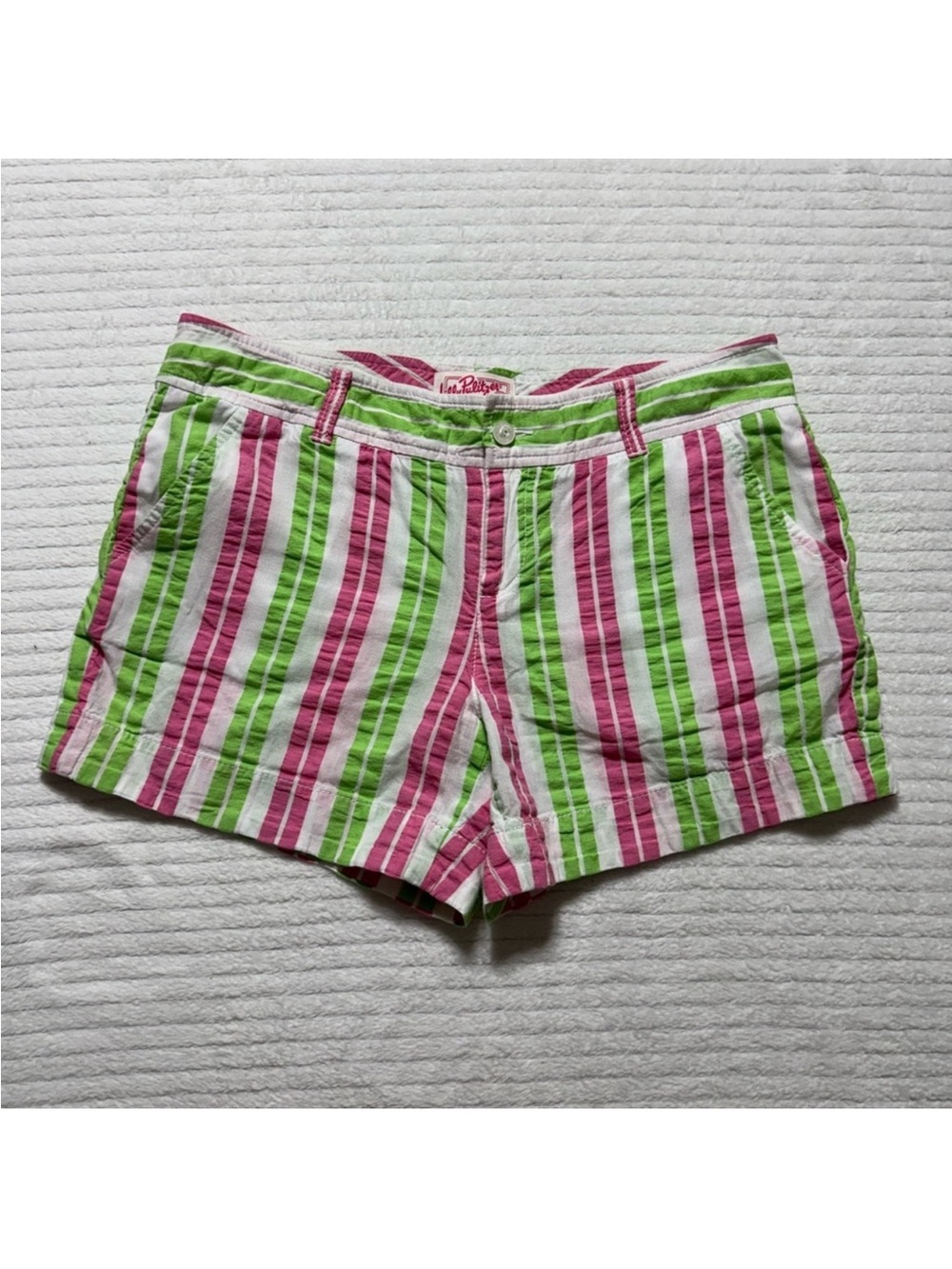 Lilly Pulitzer Pink & Green Striped Shorts